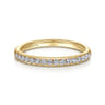 Straight Wedding Ring in 14k Yellow Gold with Round Natural Diamond at Gabriel & Co.