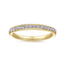 Straight Wedding Ring in 14k Yellow Gold with Round Natural Diamond at Gabriel & Co.