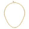Paperclip Necklace 14K Yellow Gold Link Chain 17inch