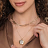 Paperclip Necklace 14K Yellow Gold Link Chain 17inch