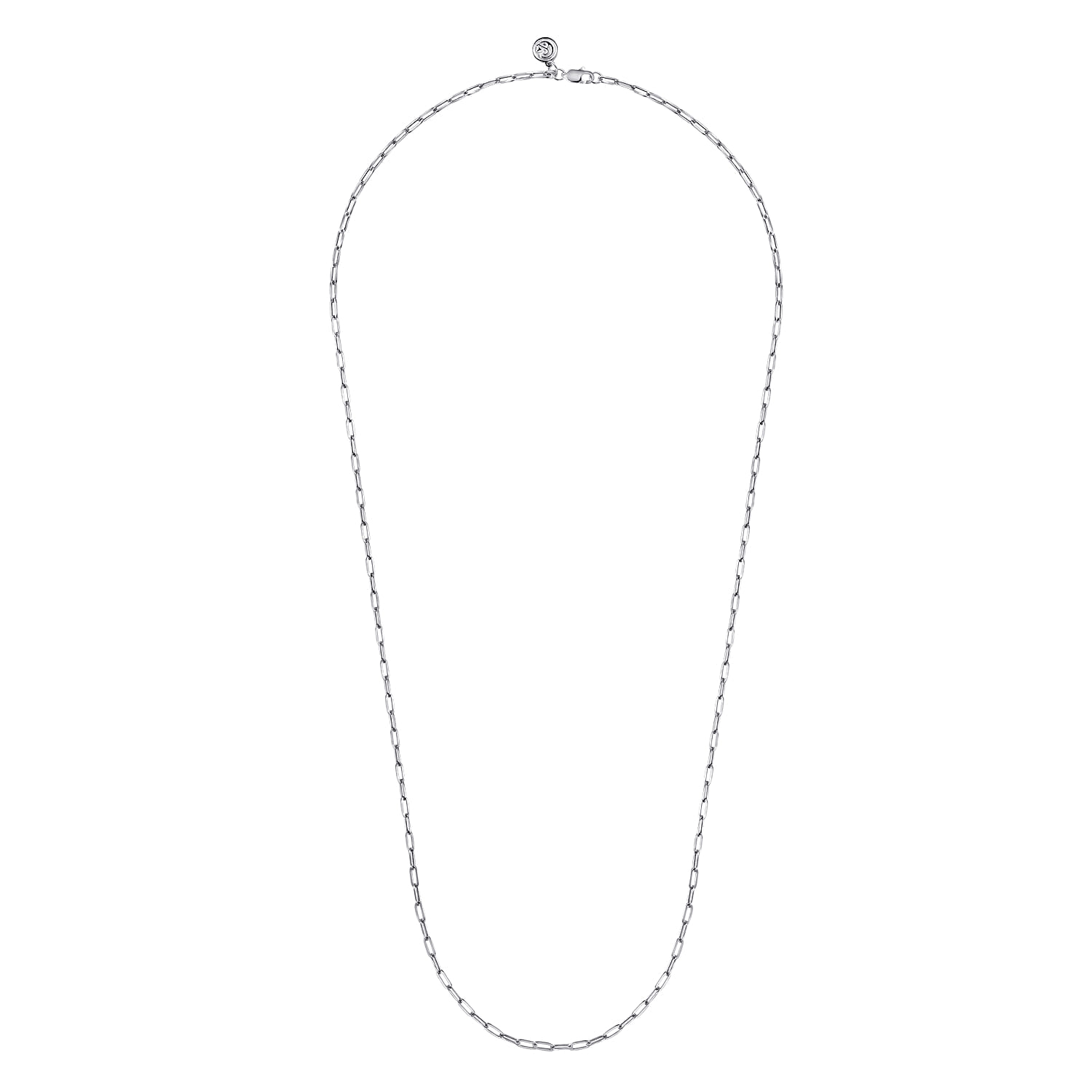 Paperclip Necklace 925 Sterling Silver Link - Shot 2