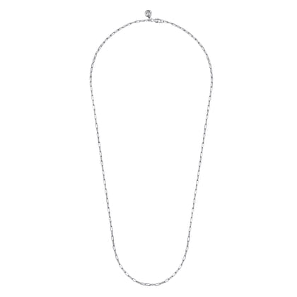 Paperclip Necklace 925 Sterling Silver Link