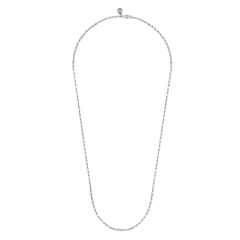 Paperclip Necklace 925 Sterling Silver Link - Shot 2
