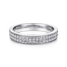 Straight Wedding Ring in 14k White Gold with Round Natural Diamond at Gabriel & Co.