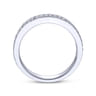 Straight Wedding Ring in 14k White Gold with Round Natural Diamond at Gabriel & Co.