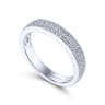 Straight Wedding Ring in 14k White Gold with Round Natural Diamond at Gabriel & Co.