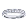 Straight Wedding Ring in 14k White Gold with Round Natural Diamond at Gabriel & Co.