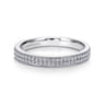 Straight Wedding Ring in 14k White Gold with Round Natural Diamond at Gabriel & Co.