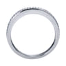 Straight Wedding Ring in 14k White Gold with Round Natural Diamond at Gabriel & Co.