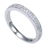 Straight Wedding Ring in 14k White Gold with Round Natural Diamond at Gabriel & Co.