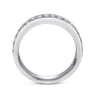 Fancy Wedding Ring in 14k White Gold with Round Natural Diamond at Gabriel & Co.