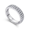 Fancy Wedding Ring in 14k White Gold with Round Natural Diamond at Gabriel & Co.