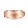 Paul - 14K Rose Gold 6mm - Men's Wedding Band in Satin Finish