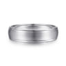Paul - 14K White Gold 6mm - Men's Wedding Band in Satin Finish