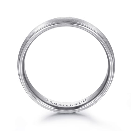 Paul - 14K White Gold 6mm - Men's Wedding Band in Satin Finish
