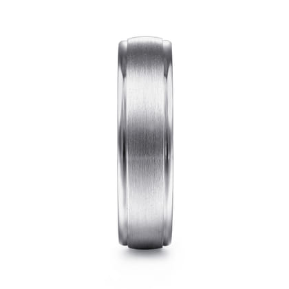 Paul - 14K White Gold 6mm - Men's Wedding Band in Satin Finish
