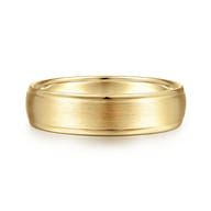 Paul - 14K Yellow Gold 6mm - Men's Wedding Band in Satin Finish