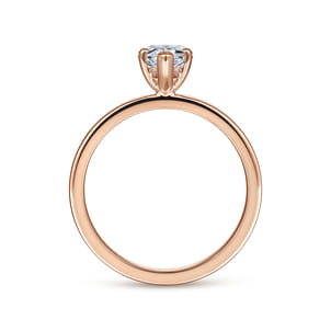 Paula - 14K Rose Gold Pear Shape Diamond Engagement Ring