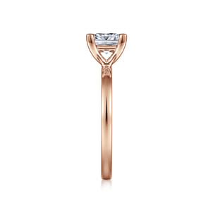 Paula - 14K Rose Gold Princess Cut Diamond Engagement Ring