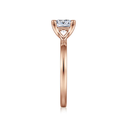 Paula - 14K Rose Gold Princess Cut Diamond Engagement Ring