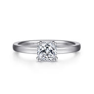 Paula - 14K White Gold Cushion Cut Diamond Engagement Ring