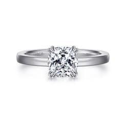 Paula - 14K White Gold Cushion Cut Diamond Engagement Ring