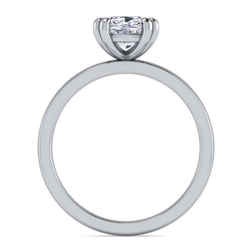 Paula - 14K White Gold Cushion Cut Diamond Engagement Ring - Shot 2
