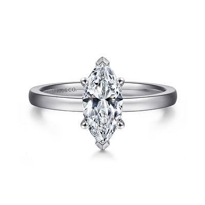 Paula - 14K White Gold Marquise Diamond Engagement Ring