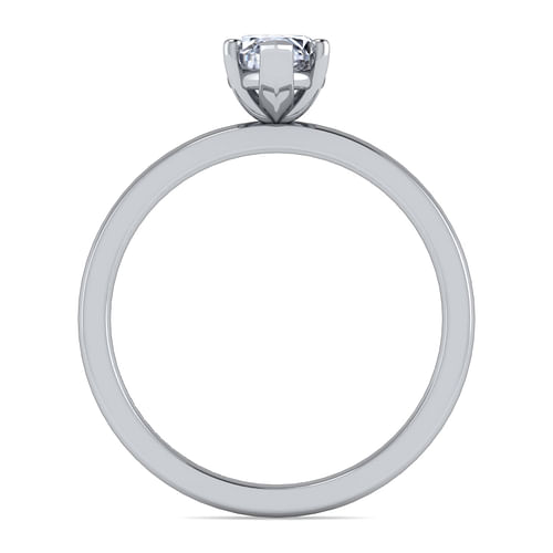 Paula - 14K White Gold Marquise Diamond Engagement Ring - Shot 2