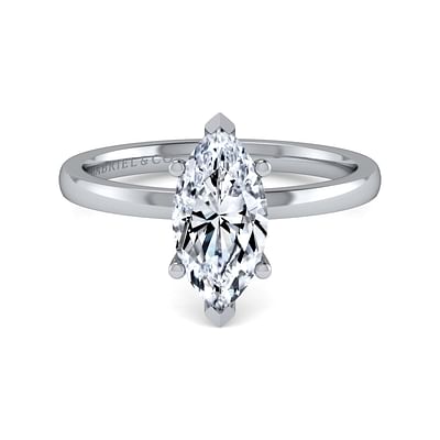 Paula - 14K White Gold Marquise Diamond Engagement Ring