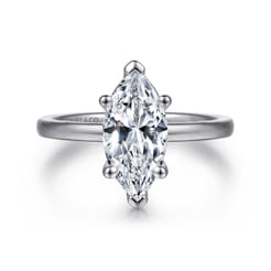 Paula - 14K White Gold Marquise Shape Diamond Engagement Ring