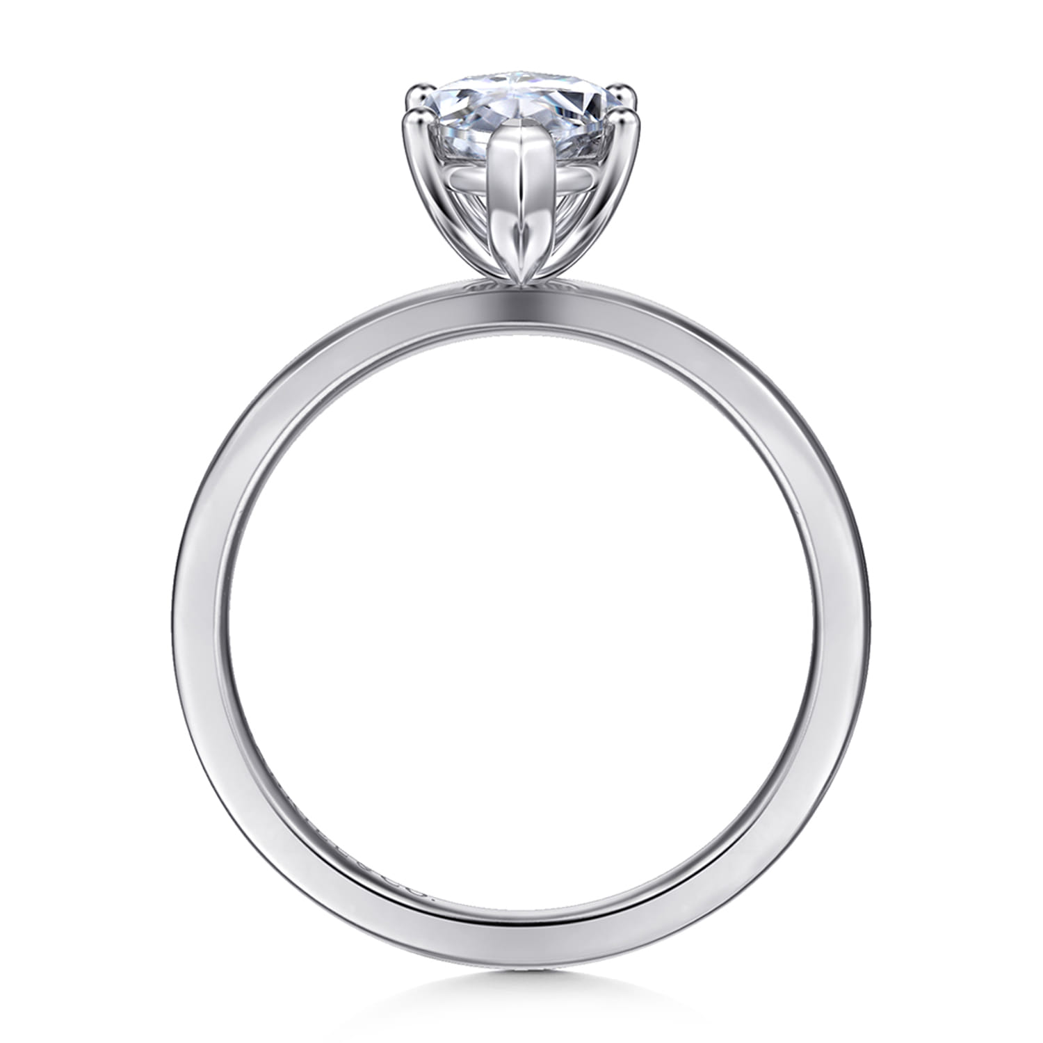 Paula - 14K White Gold Marquise Shape Diamond Engagement Ring