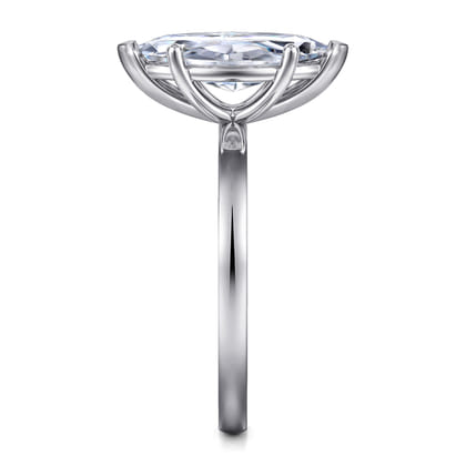 Paula - 14K White Gold Marquise Shape Diamond Engagement Ring