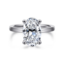 Paula - 14K White Gold Oval Diamond Engagement Ring