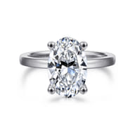 Paula - 14K White Gold Oval Diamond Engagement Ring