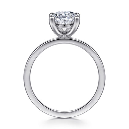 Paula - 14K White Gold Oval Diamond Engagement Ring