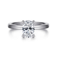 Paula - 14K White Gold Oval Diamond Engagement Ring