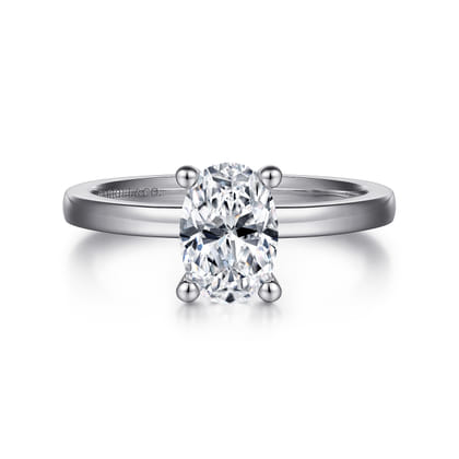 Paula - 14K White Gold Oval Diamond Engagement Ring