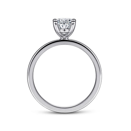 Paula - 14K White Gold Oval Diamond Engagement Ring