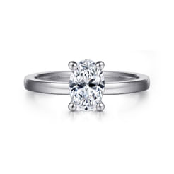 Paula - 14K White Gold Oval Diamond Engagement Ring