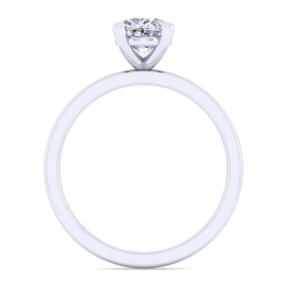 Paula - 14K White Gold Oval Diamond Engagement Ring