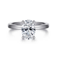 Paula - 14K White Gold Oval Diamond Engagement Ring