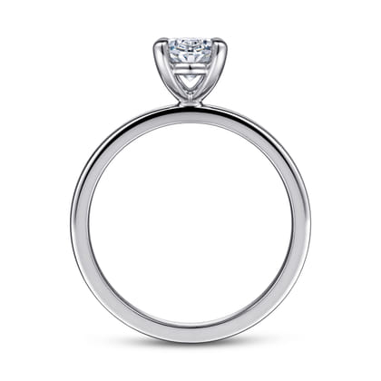Paula - 14K White Gold Oval Diamond Engagement Ring