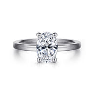 Paula - 14K White Gold Oval Diamond Engagement Ring