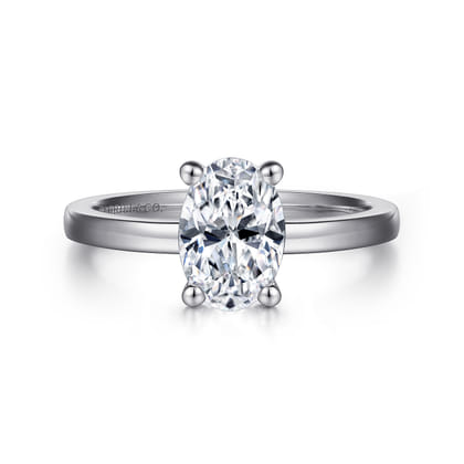 Paula - 14K White Gold Oval Diamond Engagement Ring