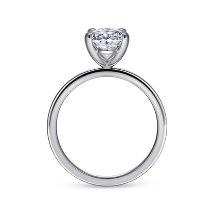 Paula - 14K White Gold Oval Diamond Engagement Ring