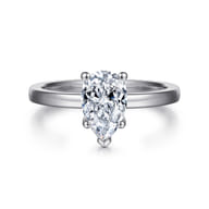 Paula - 14K White Gold Pear Shape Diamond Engagement Ring