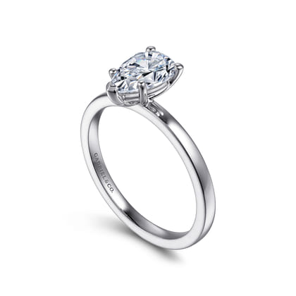 Paula - 14K White Gold Pear Shape Diamond Engagement Ring