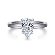 Paula - 14K White Gold Pear Shape Diamond Engagement Ring