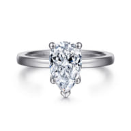 Paula - 14K White Gold Pear Shape Diamond Engagement Ring